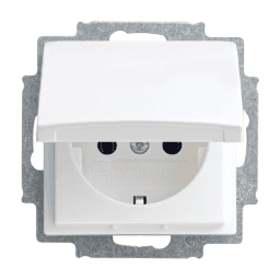 74c66b4c-b908-40f3-96d6-2a196be691ee BUSCH-JAEGER 2CKA002018A1511 Steckdose mit Klappdeckel Balance SI alpinweiß 20 EUK-914 Verpackungseinheit:1ST – Bild 1