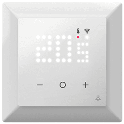 a239a88c-1d95-4136-b9ea-93d277adc8a0 EBERLE 557816056500 Smart Home fähiger UP-Thermostat als Rau mregler, RAL 9010 glänzend 55x55, AC 230 UTE 3800-U-RAL9010-G-55-RAHMEN Verpackungseinheit:1ST – Bild 1