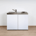 ALVA AQMKSA100.1L1 ALVA Sana 1.0 Miniküche Herdteil li. Becken rechts, Kühlschrank, 100x88x60cm  Verpackungseinheit:1ST