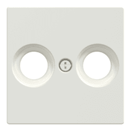 af79b058-5981-4b04-9454-46879ca892fb MERTEN MEG4122-0319 Zentralplatte für Antennensteckdosen, po larweiß glänzend, System M Verpackungseinheit:1ST – Bild 1