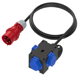 d7aa34a8-9877-42fc-8b04-4cf865af2d69 PC ELECTRIC 9430429 Kunststoff Mobilverteiler ungesichert 3xSSD mit 1.5m Kabel und CEE Stecker 16A Verpackungseinheit:1ST – Bild 1