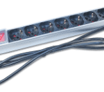 ALVA 19Z-SDL8+SW 19 Zoll Steckdosenleiste 8x Schuko mit Schalter  Verpackungseinheit:1ST