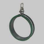 SONLUX 68Z00004 Halteschelle für Schutzrohrleuchte aus M etall mit Edelstahl-Aufhänger, Set (2 St  Verpackungseinheit:1ST