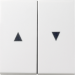 GIRA 029427 Wippe 2fach mit Pfeilsymbol System 55 reinweiß matt  Verpackungseinheit:1ST