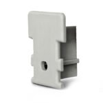 ISOLED 111387 Endkappe für Profil GROUND-OUT12 silber, inkl. Kabeldurchführung