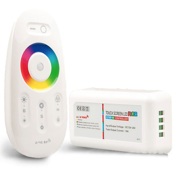 ISOLED 111802 Wireless Touch RGB PWM-Dimmer mit Funk-Fernbedienung 2.4GHz, 12-24V DC 3x4A