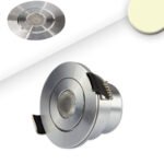 ISOLED 111994 LED Einbaustrahler, 3W, 45°, rund, Alu-geb., warmweiß