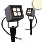 ISOLED 112188 LED Aussenstrahler Cube IP65, 4x2W CREE, anthrazit, warmweiß