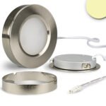 ISOLED 113761 LED Slim Ein- und Unterbauleuchte MiniAMP, silber, 3W, 24V DC, IP52, warmweiß, dimmbar