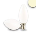 ISOLED 112440 E14 LED Kerze, 4W, milky, warmweiß, dimmbar