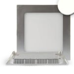 ISOLED 114904 LED Downlight, 9W, eckig, ultraflach, silber, neutralweiß, dimmbar