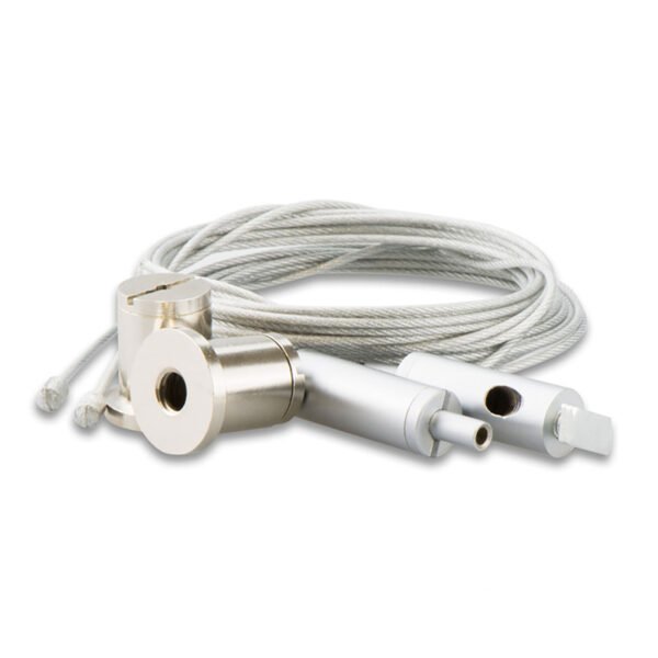 ISOLED 112539 Seilabhängung (2 Stück) mit Rutschklemme, Stahl, silber