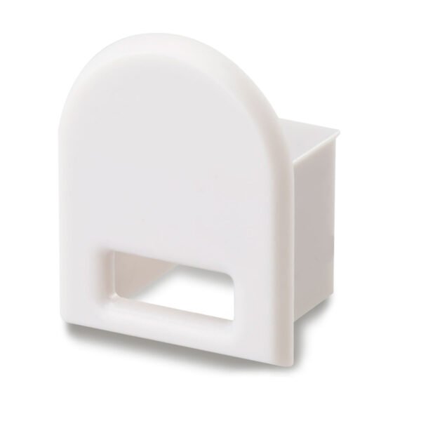 ISOLED 112544 Endkappe EC20 für SURF12 RAIL inkl. COVER5, mit Kabelausgang, PVC, grauweiß