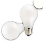 ISOLED 112607 E27 LED Birne, 8W, milky, neutralweiß, dimmbar