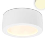 ISOLED 113134 LED Aufbauleuchte LUNA 18W, weiß, rund, DN173, indirektes Licht, warmweiß