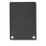 ISOLED 113197 Endkappe EC48 Alu schwarz RAL 9005 für SURF/DIVE20 mit COVER11, 2 STK, inkl. Schrauben