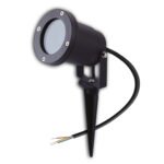 ISOLED 113296 Aufbaustrahler GU10, IP65, schwarz inkl. Erdspieß