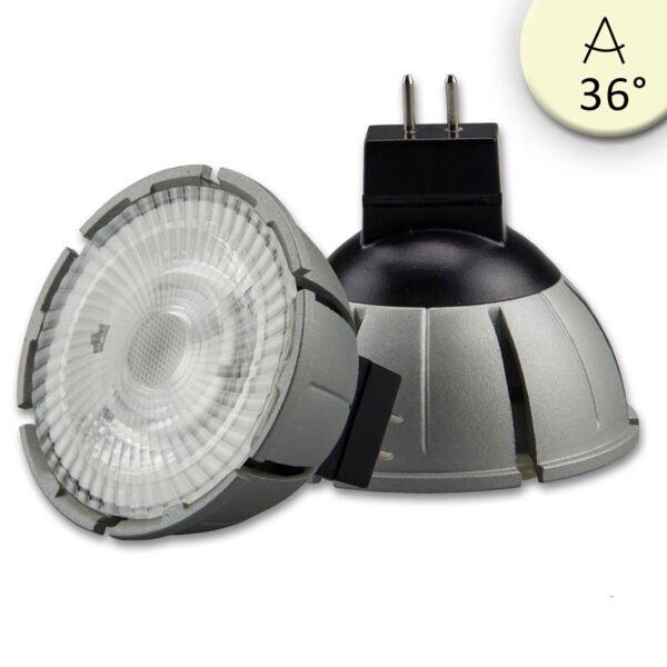 ISOLED 113574 MR16 Vollspektrum LED Strahler 7W COB, 36°, 3000K, dimmbar