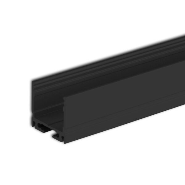 ISOLED 113616 LED Aufbauprofil SURF16 Aluminium schwarz pulverbeschichtet, 200cm