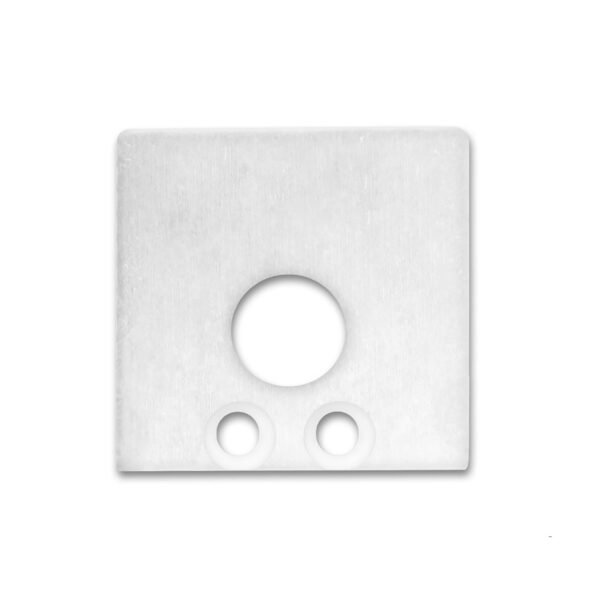 ISOLED 113618 Endkappe EC 59W weiß RAL 9010 für Profil SURF16 mit Kabeldurchführung, 2 STK, inkl. Schrauben