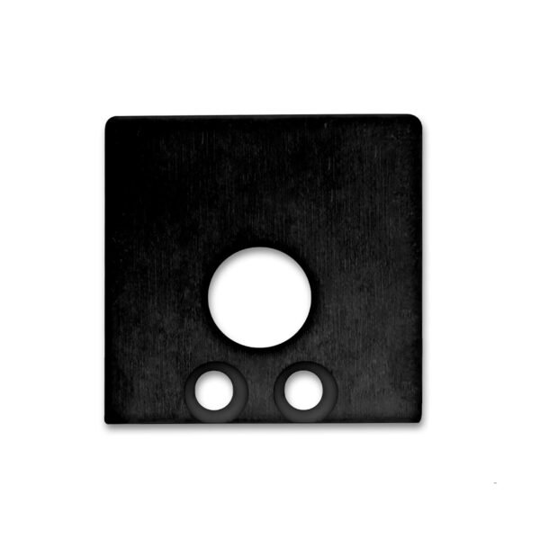 ISOLED 113623 Endkappe EC 59B schwarz für Profil SURF16 mit Kabeldurchführung, 2 STK, inkl. Schrauben