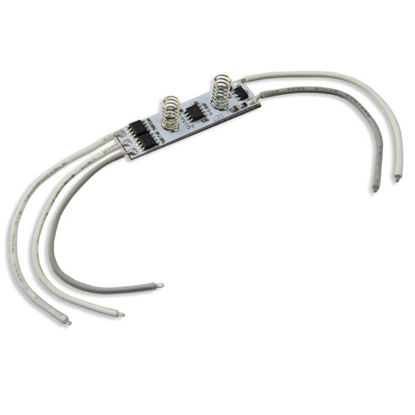 ISOLED 113724 LED Mini PWM-Dimmer weißdynamisch zum Einbau unter Profilcover, 1 Kanal, 12-24V DC 2x3A