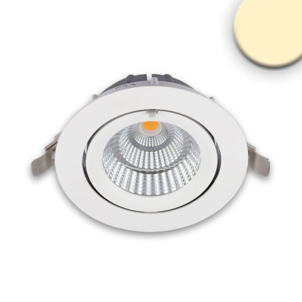 ISOLED 113784 LED Shop-Downlight Sphere, 35W, ausschwenkbar, weiß, warmweiß