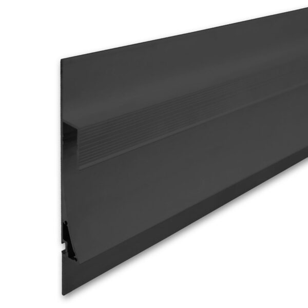 ISOLED 113910 LED Trockenbau-Leuchtenprofil Single Curve, schwarz pulverbeschichtet 200cm