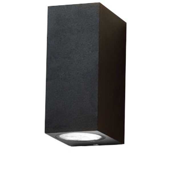 ISOLED 113983 Wandleuchte Up&Down 2xGU10, IP54, sandschwarz, exkl. Leuchtmittel