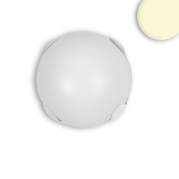 ISOLED 113988 LED Wandleuchte Up&Down 4*1W CREE, IP54, sandweiß, warmweiß