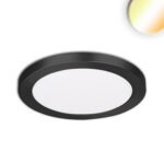 ISOLED 114025 LED Aufbau/Einbauleuchte Slim Flex, 12W, schwarz, ColorSwitch 3000|3500|4000K