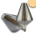 ISOLED 114167 E27 Vintage Line LED Dekobirne 150, 6W ultrawarmweiß, Glas smoky, dimmbar