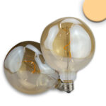 ISOLED 114168 E27 Vintage Line LED Dekobirne 125, 4W ultrawarmweiß, Glas amber, dimmbar