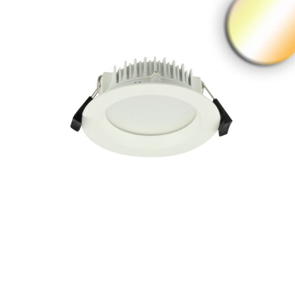 ISOLED 114190 LED Downlight blendungsreduziert, 13W, rund, DN110, CRI90, Switch 3000|3500|4000K, dimmbar