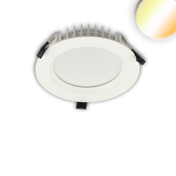 ISOLED 114192 LED Downlight blendungsreduziert, 25W, rund, DN170, CRI90, Switch 3000|3500|4000K, dimmbar