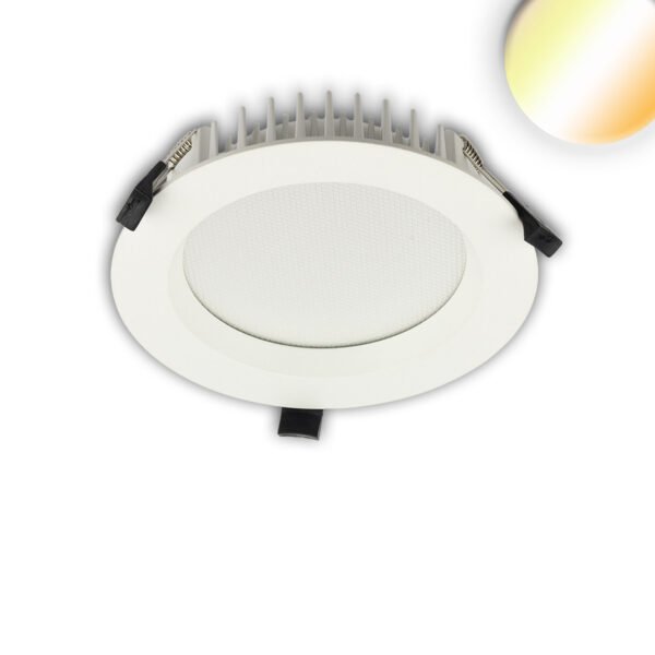 ISOLED 114193 LED Downlight blendungsreduziert, 25W, rund, DN190, CRI90, Switch 3000|3500|4000K, dimmbar