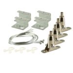 ISOLED 114349 Seilabhängung (4 Stk) für UGR<16 Line Panels mit beweglicher Deckenhalterung und Stahlseile 1,5m