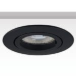 ISOLED 114418 Einbaurahmen rund, Loch 68mm, Alu schwarz, für GU10/MR16 Spots