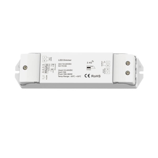 ISOLED 114433 Sys-Pro Push/Funk Mesh Multi-PWM-Dimmer, 1 Kanal, 12-24V DC 15A, 36-48V DC 10A