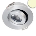 ISOLED 114473 LED Einbauleuchte MiniAMP alu gebürstet, 3W, 24V DC, warmweiß, dimmbar