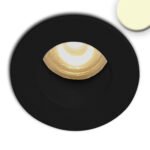 ISOLED 114484 LED Einbauleuchte MiniAMP schwarz, 1W, 24V DC, warmweiß, rückversetzt, dimmbar