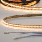 ISOLED 114502 LED CRI925 MiniAMP Flexband, 12V DC, 6W, IP20, 2500K, 250cm, beids. 30cm Kabel + maleAMP, 300 LED/m