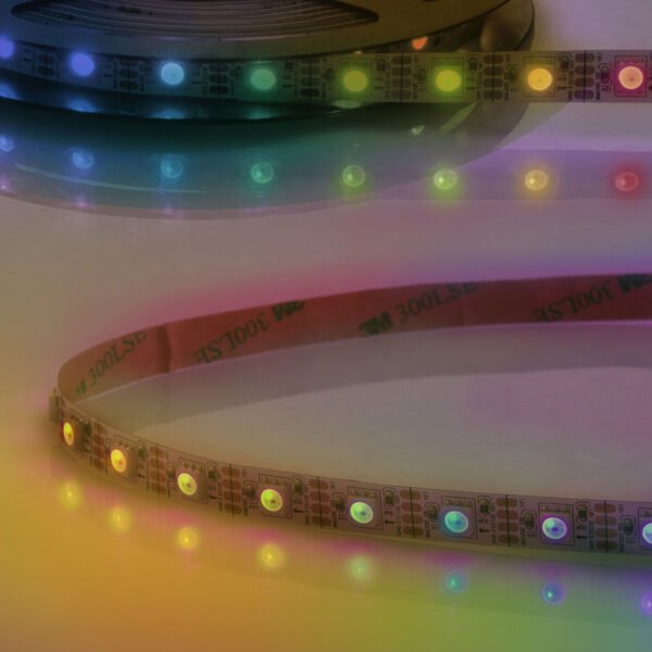 ISOLED 114662 LED WS2815 Digital SPI Flexband, 12V DC, 8W, IP20, RGB, 5m Rolle, 60 LED/m, 1LED/IC