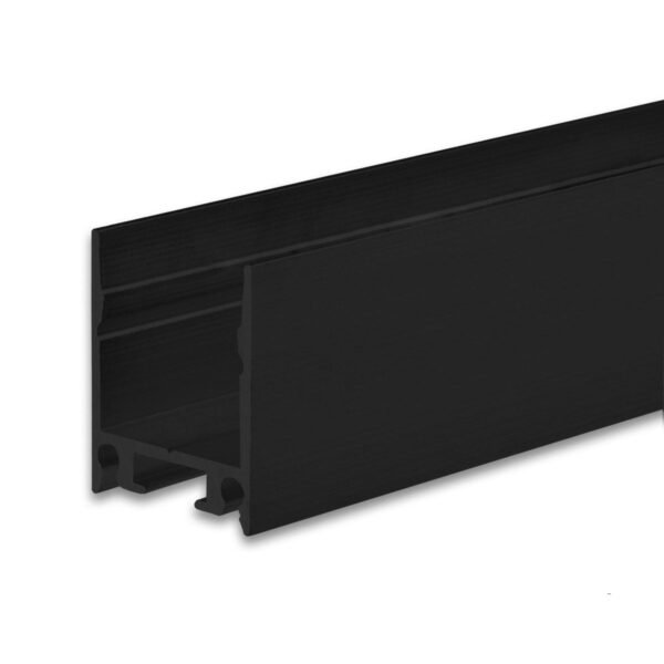 ISOLED 114798 LED Aufbauleuchtenprofil HIDE SINGLE Aluminium schwarz RAL 9005, 200cm