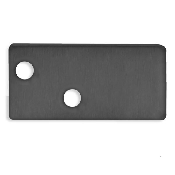 ISOLED 114844 Endkappe EC95 Aluminium schwarz RAL 9005 für Profil FURNIT6 S inkl. Schrauben