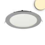 ISOLED 114901 LED Downlight, 18W, rund, ultraflach, silber, warmweiß, dimmbar