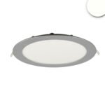 ISOLED 114902 LED Downlight, 18W, rund, ultraflach, silber, neutralweiß