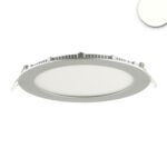 ISOLED 114909 LED Downlight, 12W, rund, ultraflach, silber, neutralweiß, dimmbar