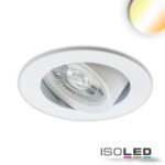 ISOLED 114970 LED Einbauleuchte Sunset Slim68 weiß, rund, 9W, 1800-2800K, Dimm-to-warm