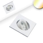 ISOLED 114971 LED Einbauleuchte Sunset Slim68 weiß, eckig, 9W, 1800-2800K, Dimm-to-warm